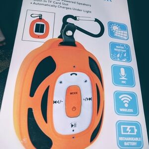 Orange Wireless Speaker with TF Card Slot